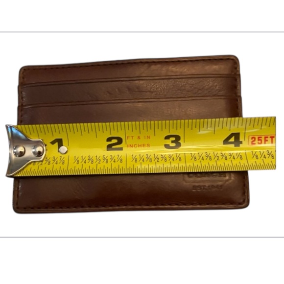 COACH Brown Leather Slim Card Case - Picture 5 of 6